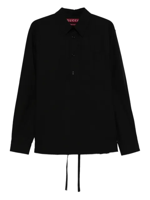 Gucci button-fastening drawstring shirt Black 824031Z7AMD