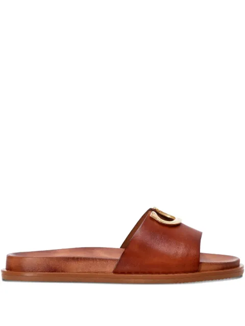 Kotris Sandals leather flat sandals Brown 14403