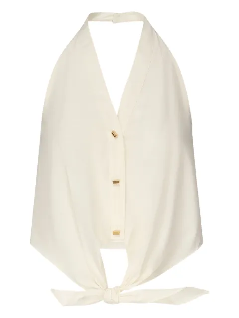 MARCIANO by GUESS button-front tie-front top White 5GGH307315AG053
