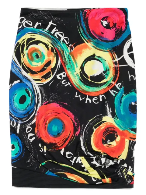 Versace Pre-Owned 1990s circle print skirt Black VE280KK