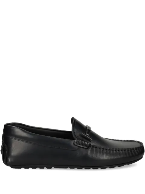 BOSS nappa-leather driver shoes with branded hardware Black 50548100