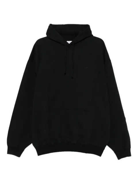 VETEMENTS logo-embroidered hoodie Black UH76HD100B