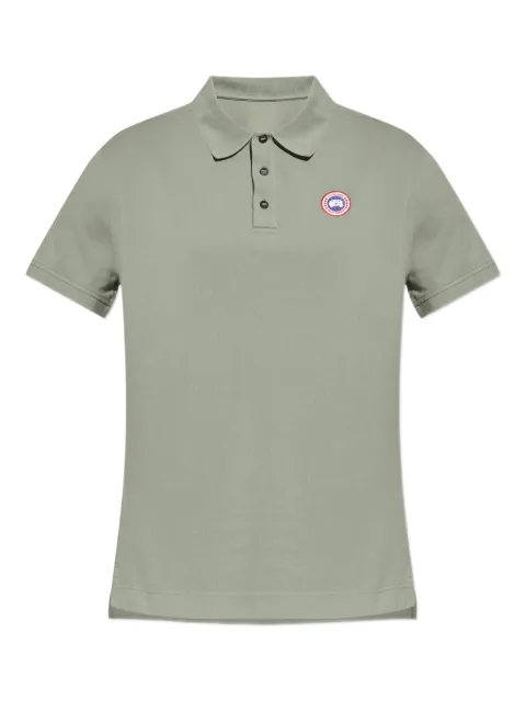 Canada Goose logo-patch polo shirt Green 1600M