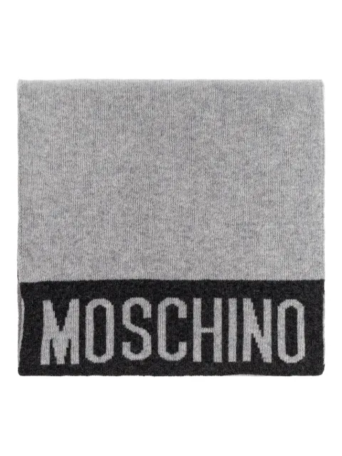 Moschino logo-detail scarf Grey 30808M3137
