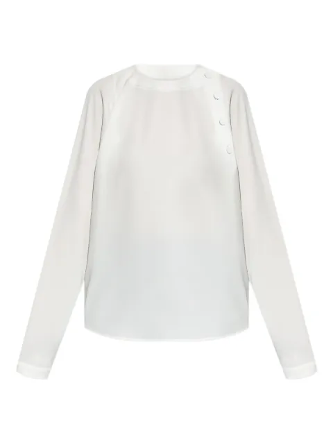 Emporio Armani button-detail raglan-sleeves blouse White EW001963AF15990