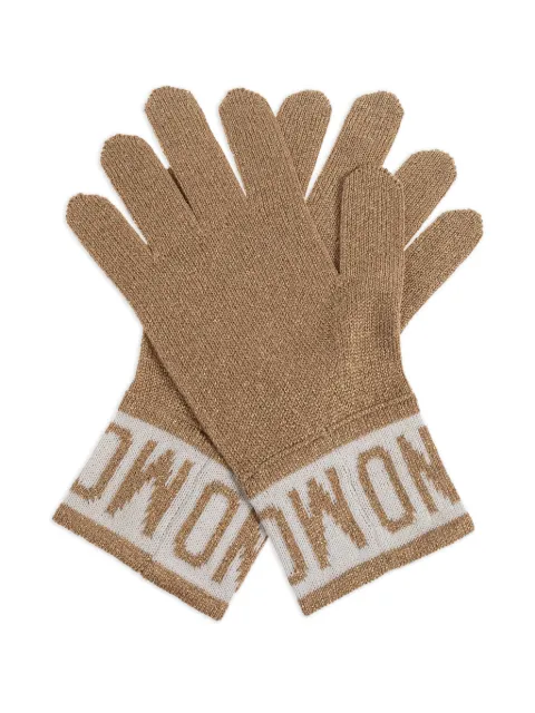Moschino cuff logo-detail gloves Neutrals 65422M3166