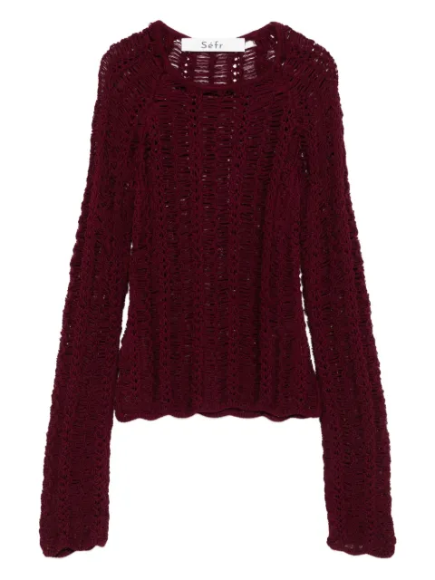 Séfr open-knit sweater Red WSS25LIVAST
