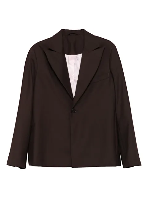 Séfr peak-lapels blazer Brown WFW24LEAHSLU