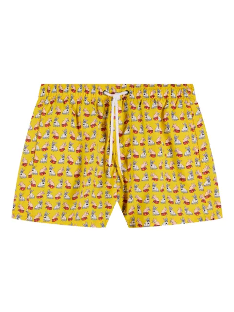Sundek x Pelo Foundation dog-print swim shorts Yellow M633BDRT4PB772PB