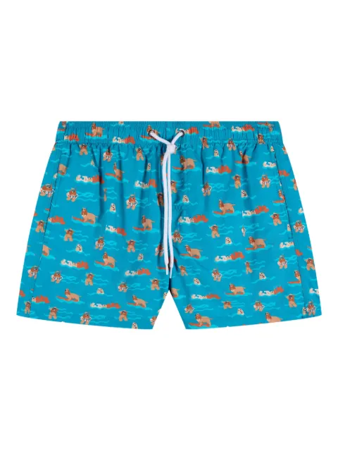 Sundek x Pelo Foundation dog-print swim shorts Blue M633BDRT4PB494PB