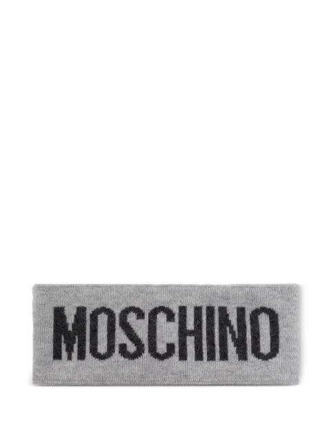 Moschino logo-intarsia headband Grey 65235M2355