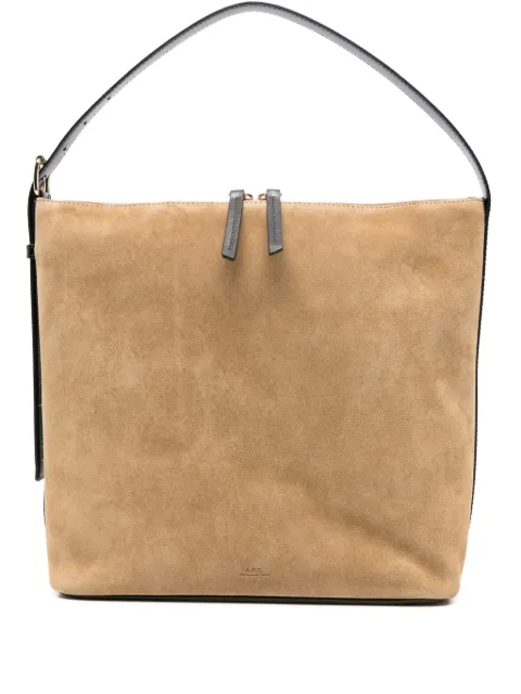 A.P.C. zip-top shoulder bag Neutrals PXCALF61902
