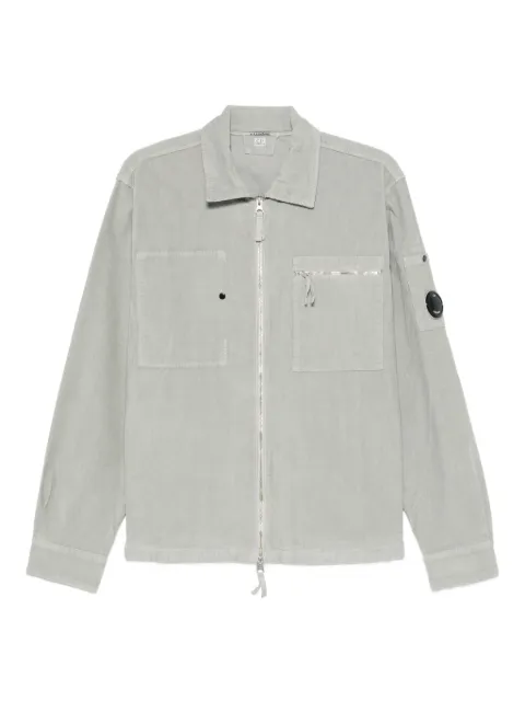 C.P. Company zip-fastening patch-pockets shirt Green 19CMOS097A006410O