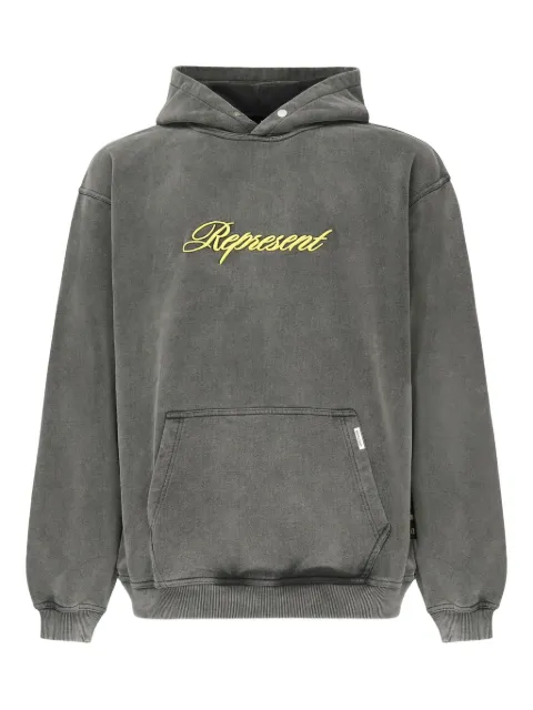 Represent embroidered cotton hoodie Grey MLM10002847