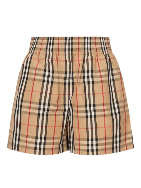 Burberry Check cotton shorts Neutrals 8111875