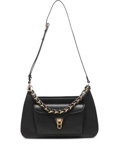 Coccinelle Beat chain-trimmed shoulder bag Black E1TFK120101