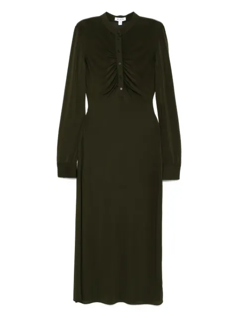 Alaïa button-front gathered maxi dress Green AA9R2740J050B