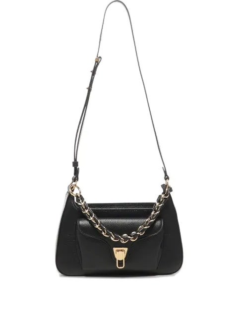 Coccinelle chain-embellished leather shoulder bag Black E1TFK120201