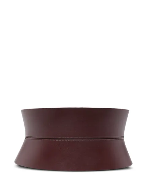Alaïa calfskin leather wide belt Brown AA1C331GCA332