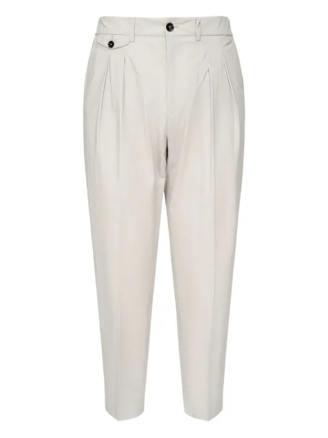 BE ABLE Eduard pleated elastic-waist trousers Neutrals EDUARDSTSCPERLA