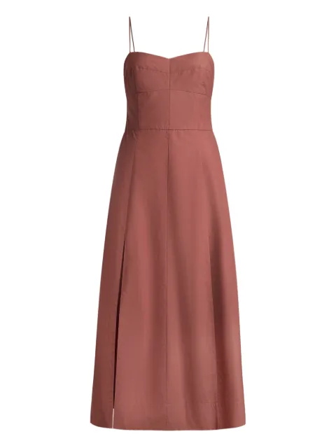 12 STOREEZ pocket-detail midi dress Brown 132718