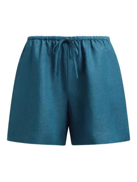 12 STOREEZ Delave drawstring linen shorts Blue 132849