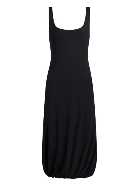 12 STOREEZ square-neck midi dress Black 132011