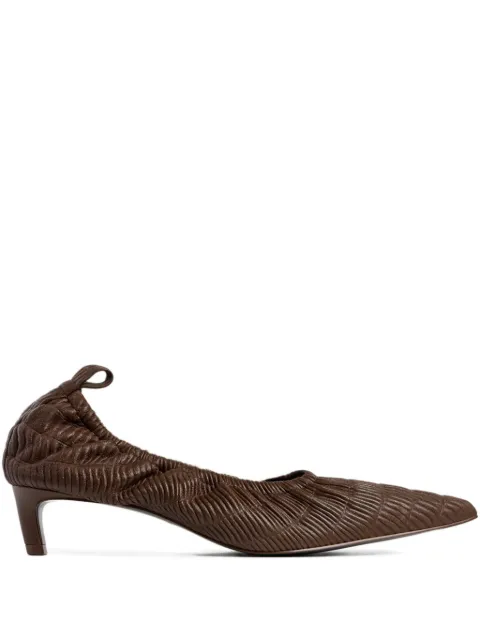 12 STOREEZ 40mm leather pumps Brown 130749