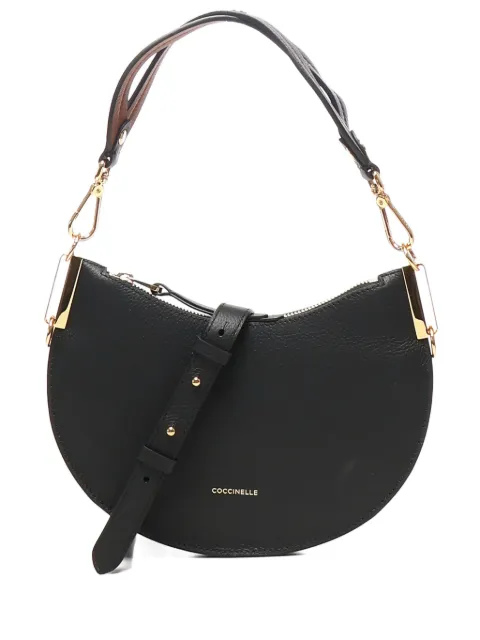 Coccinelle small Sunup half-moon shoulder bag Black E1QKF130301