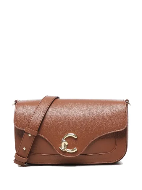 Coccinelle medium C-me leather flap cross body bag Brown E1SSL120301