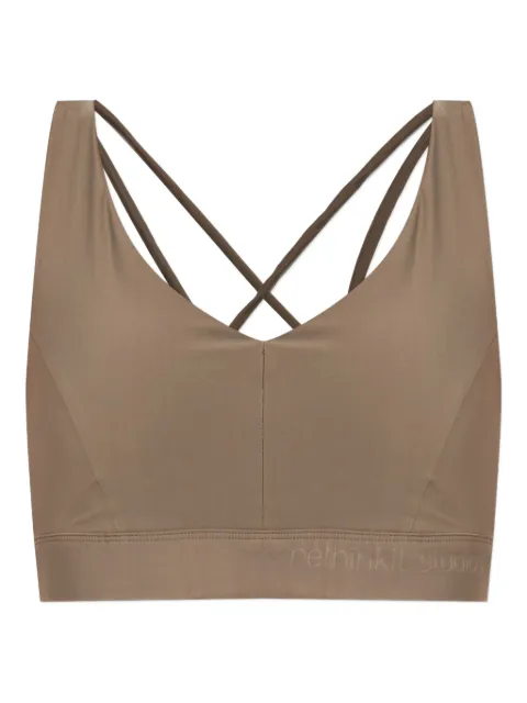 RETHINKIT STUDIOS cross-back cropped top Neutrals 21352712