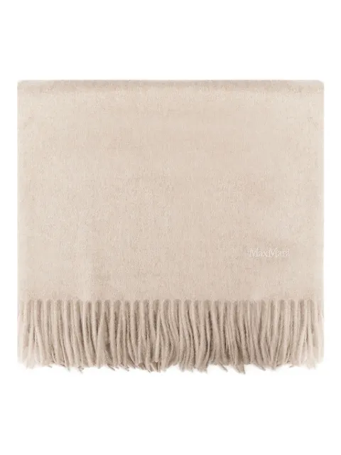 Max Mara fringed cashmere scarf Neutrals 2524546331600