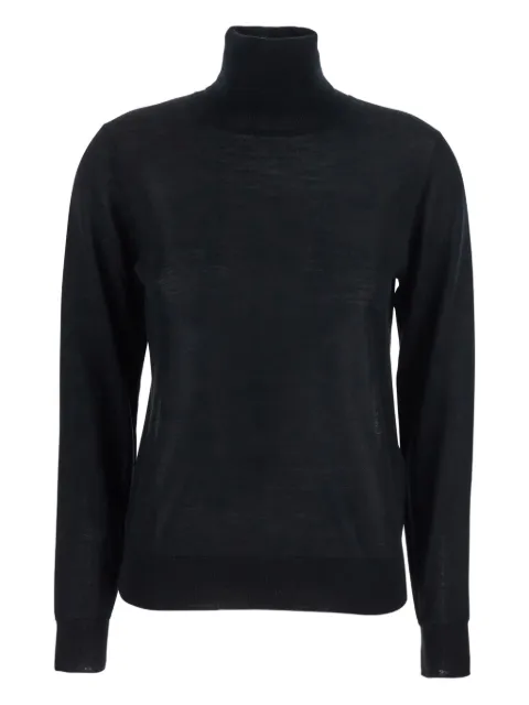 P.A.R.O.S.H. high-neck wool-silk top Black D512933LINFA25W