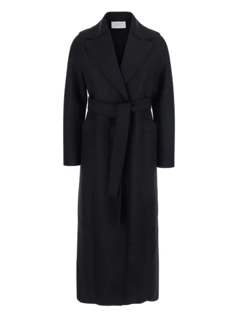 Harris Wharf London belted lapels coat Black AA1192MLK