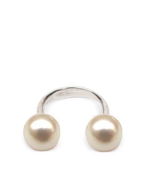 Saskia Diez pearl sling ring Silver 0260101X09200445