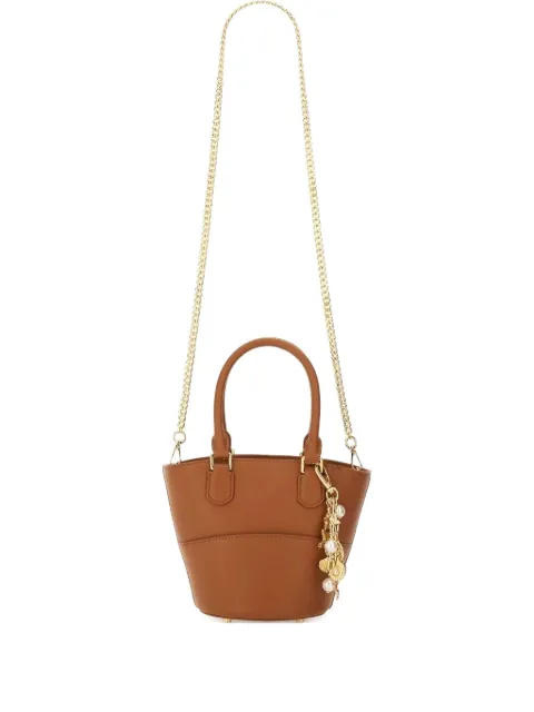 Self-Portrait bucket top-handle tote bag Brown PF25314T