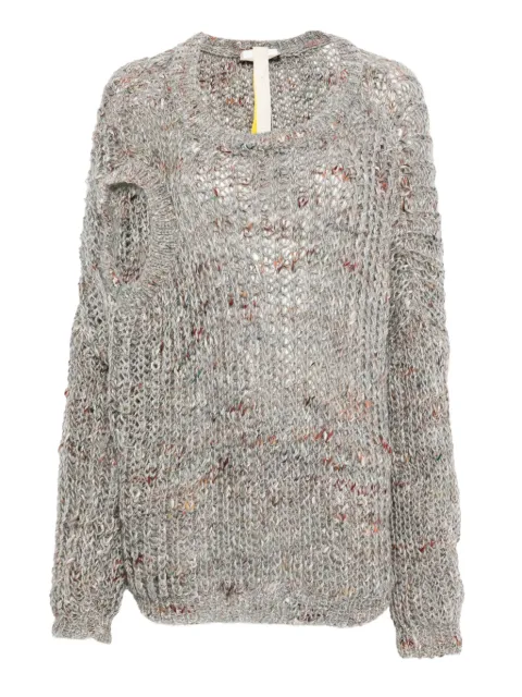 LITKOVSKA dual-neck virgin-wool-blend sweater Grey SV03FW25