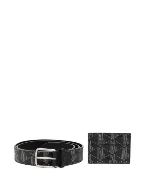 Lacoste monogram belt and cardholder set Black RC4106H45