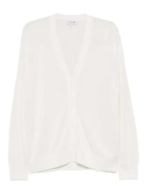 Lacoste ribbed-knit cardigan Neutrals AH53380070V