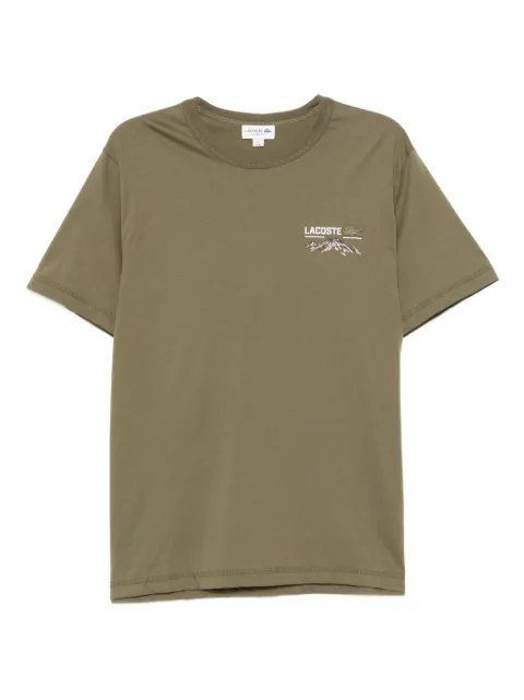 Lacoste graphic-print cotton T-shirt Green TH582500E9F