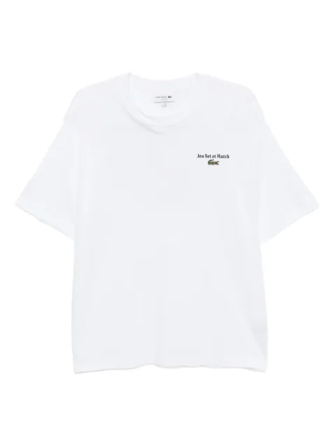 Lacoste printed jersey T-shirt White TH595000001