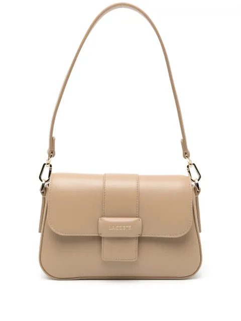 Lacoste logo-appliqué flap bag Brown NF5152AUF07