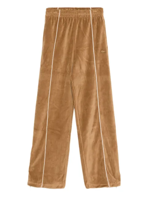 Lacoste logo-embroidered trousers Brown XF527300DPC
