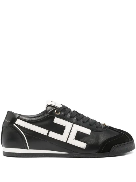 Elisabetta Franchi logo-detail leather sneakers Black SA82G56E2