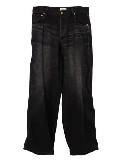 KAMIYA wire wide-leg jeans Black G14PT045