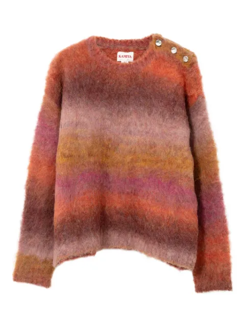 KAMIYA ombré striped sweater Orange G13PO049