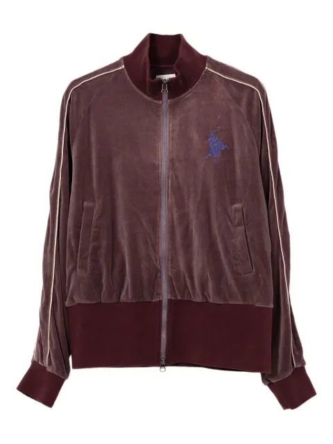 KAMIYA embroidered-detail track jacket Purple G13JK037
