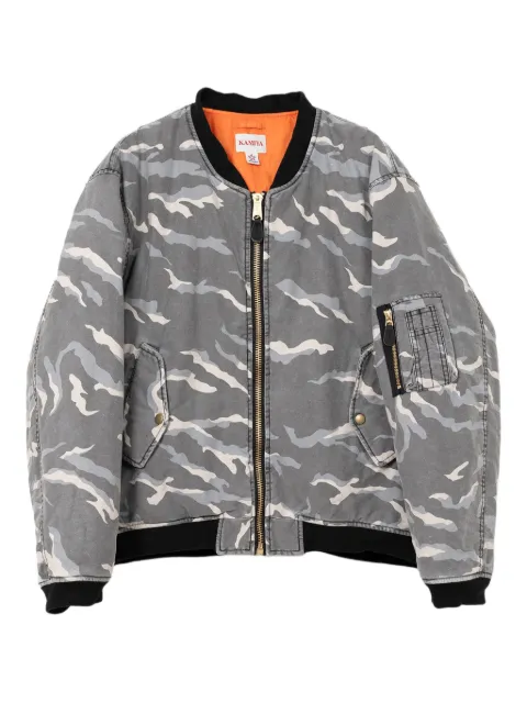 KAMIYA camouflage-pattern jacket White G13BL017