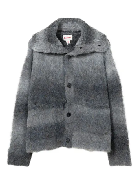 KAMIYA sailor-collar cardigan Black G13JK048