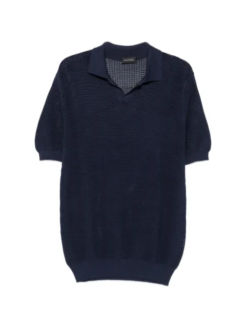 Tagliatore Edwin perforated-knit V-neck sweater Blue EDWINPEPWE2502BLU
